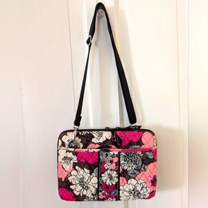 Vera Bradley Hard Sided Laptop Large Tablet Case Mocha Rouge